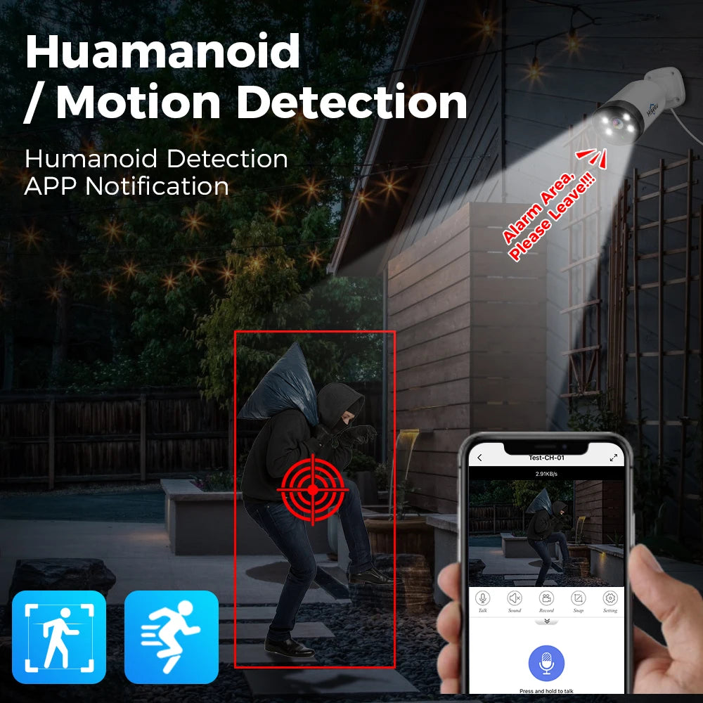 3MP POE IP Camera with Audio, Night Vision, ONVIF