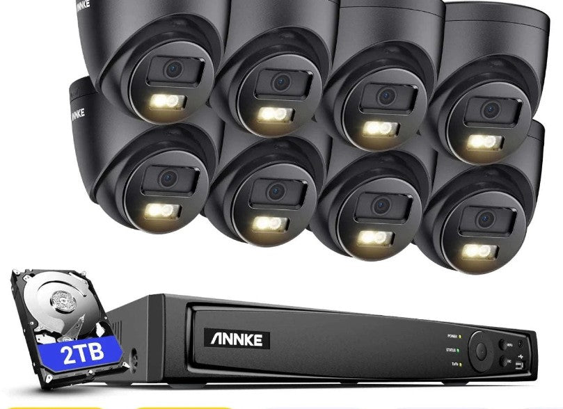 ANNKE 8 kanalų Ultra HD PoE saugumo kamerų komplektas su 3K vaizdu
