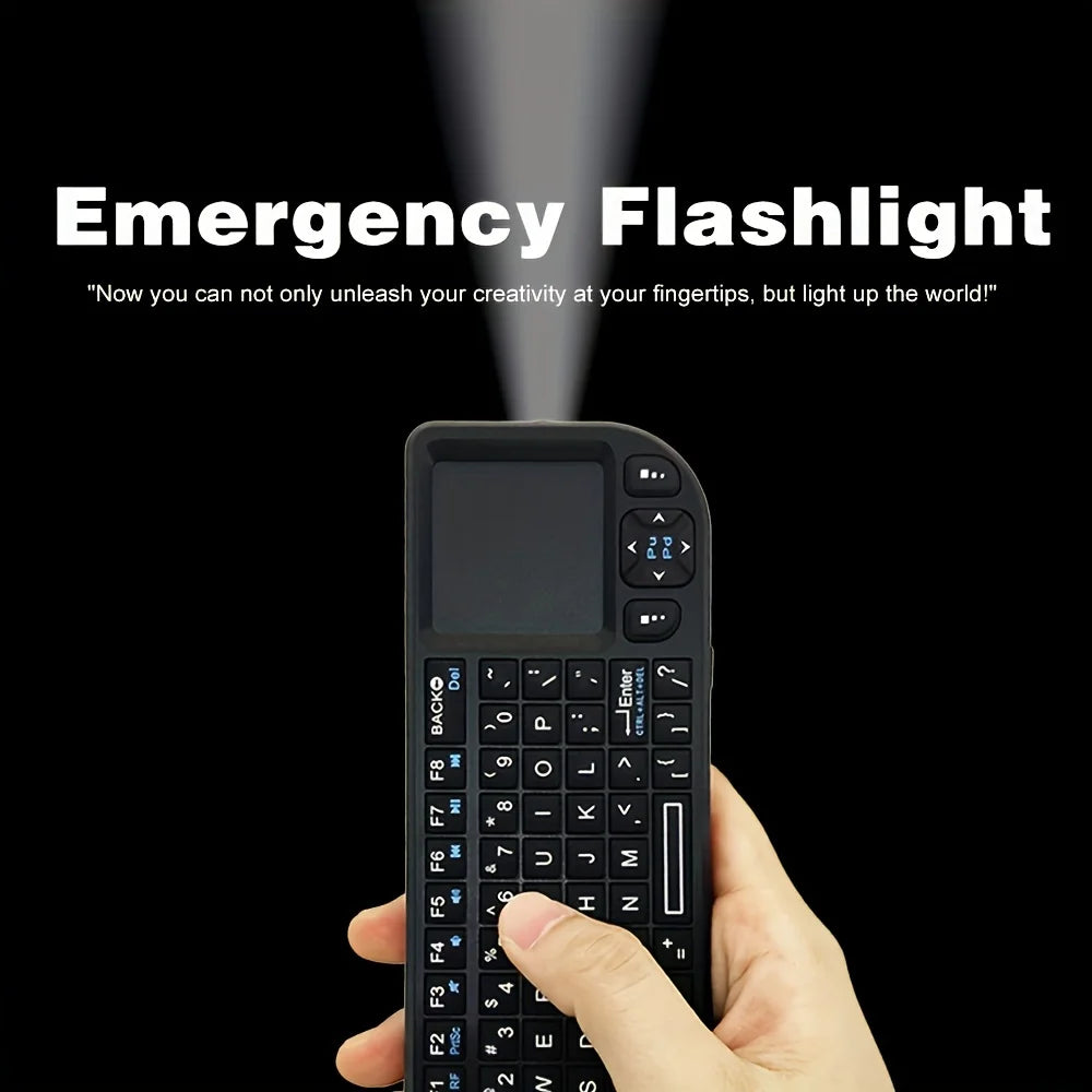 2.4G Wireless Keyboard With 7-color Backlight Touchpad Mouse And Flashligt- Portable Applicable- Perfect For PC Smart TV Box