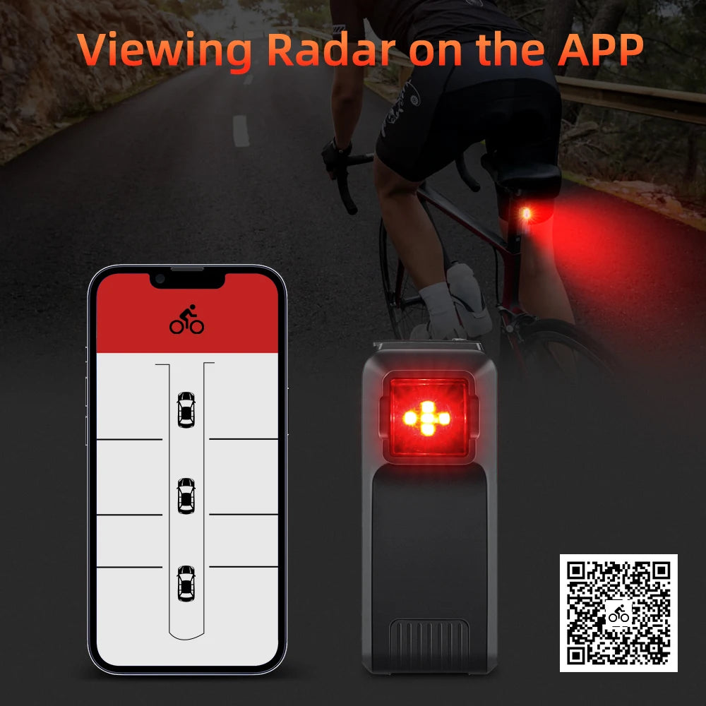Luz trasera de bicicleta radar W100
