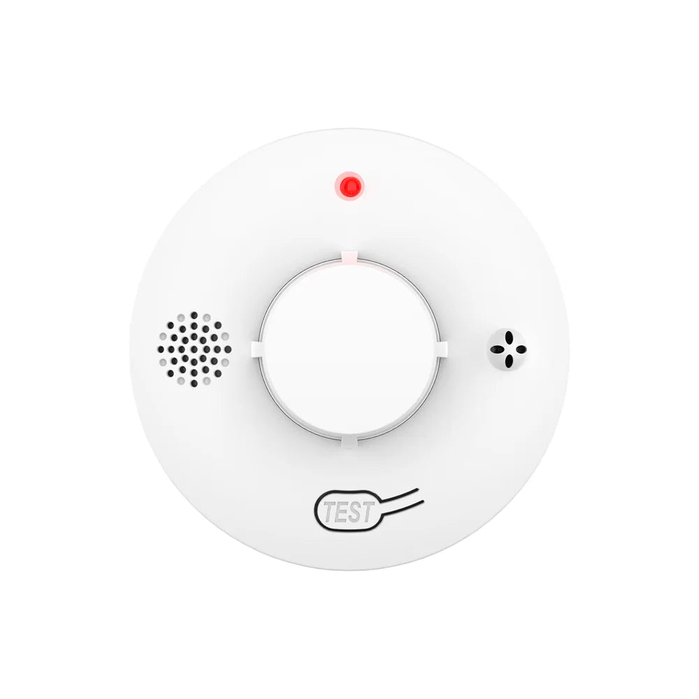 Independent Smart Smoke Detector Wireless Fire Alarm Sensor with Sound and Flash Light for Home Kitchen Office Safety Protection
