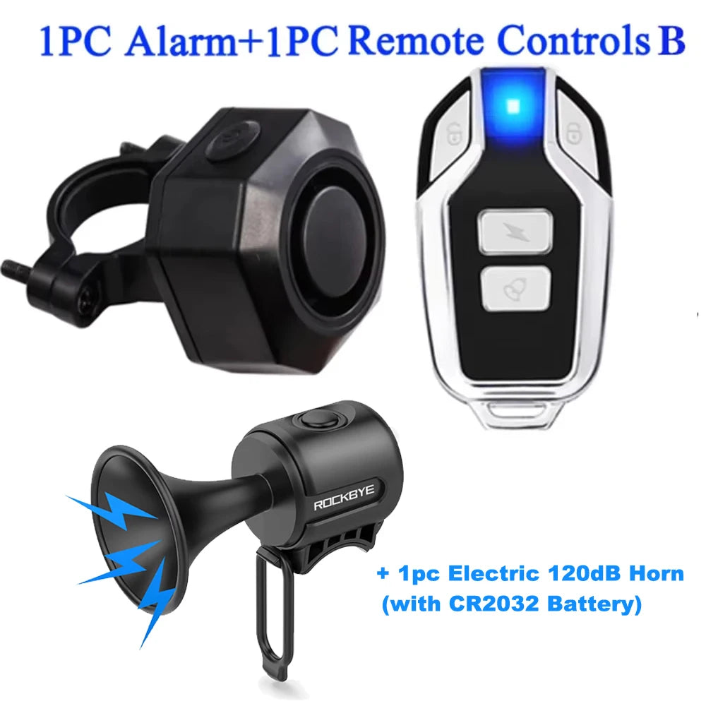 Camluxy Wireless USB Charging Waterproof Bike Alarm Remote Control Vibration Detector Alarm Motorcycle Burglar Alarm