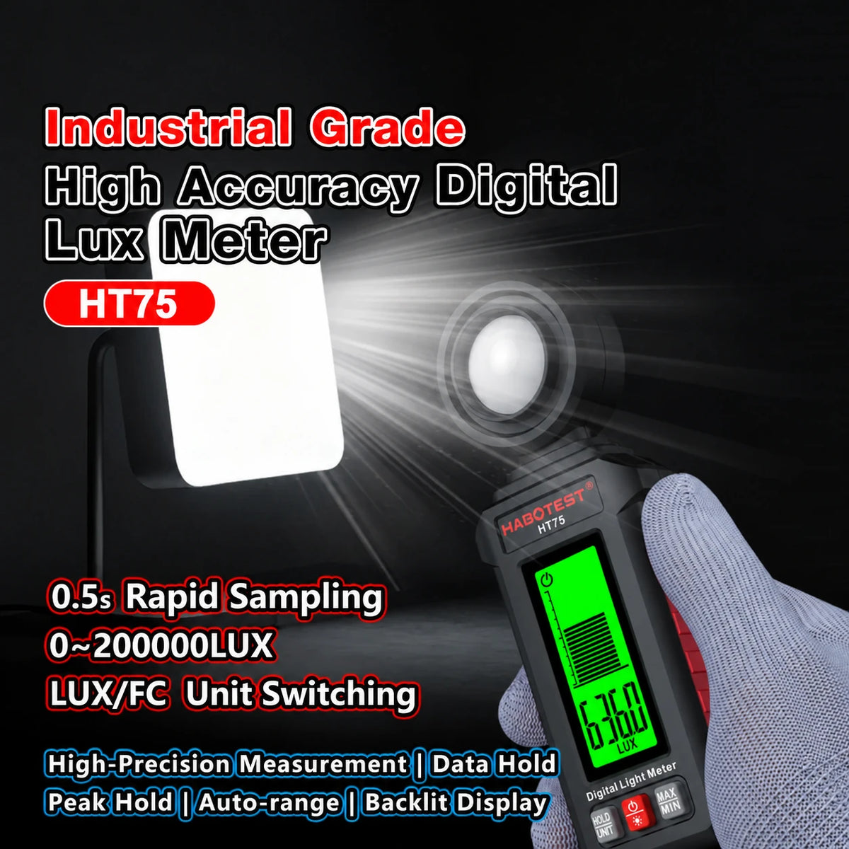 HT75 Handheld Digital Light Meter