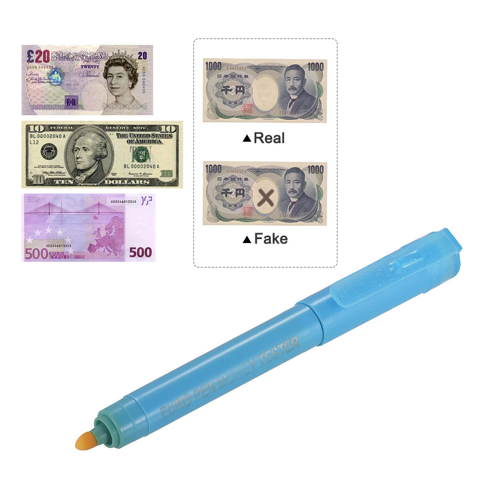 UV svetlo a pero na kontrolu bankoviek