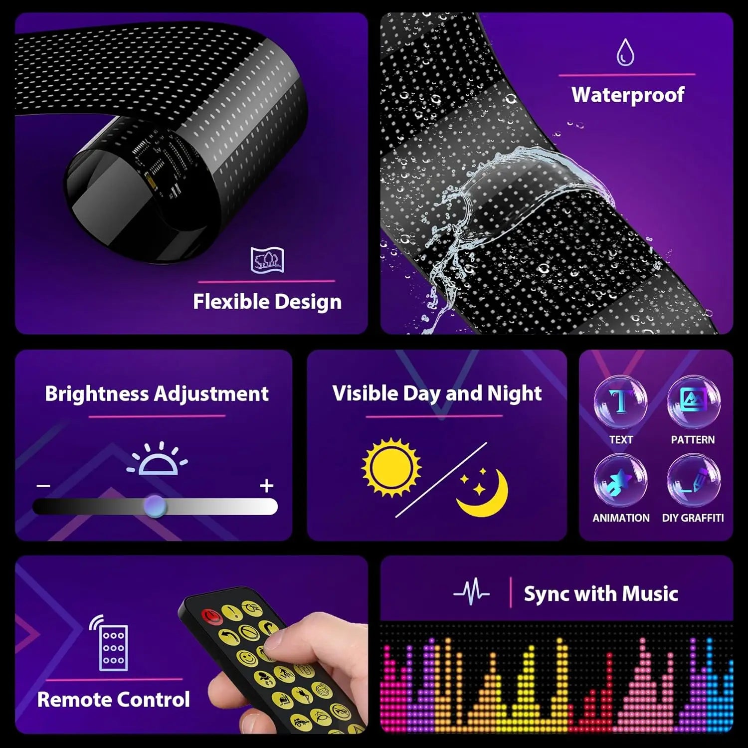 Enseigne à DEL programmable aux yeux de diable lumineux énormes