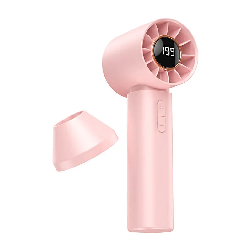 USB-C Rechargeable Handheld Fan with Digital Display