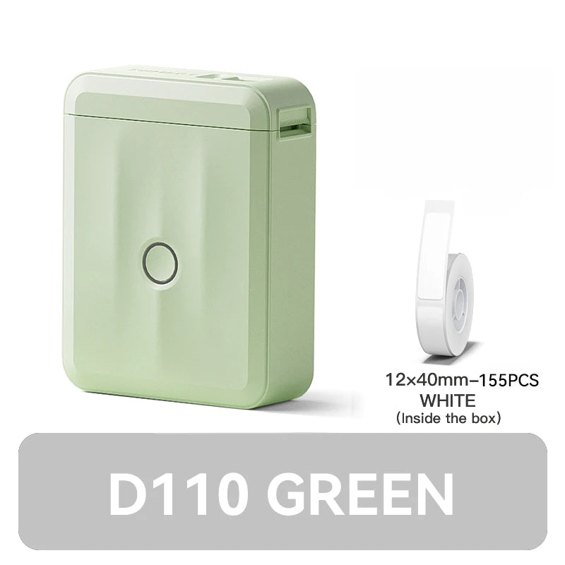 D110 Upgraded Version Thermal Label Printer Mini Portable Smart Label Maker With Tape