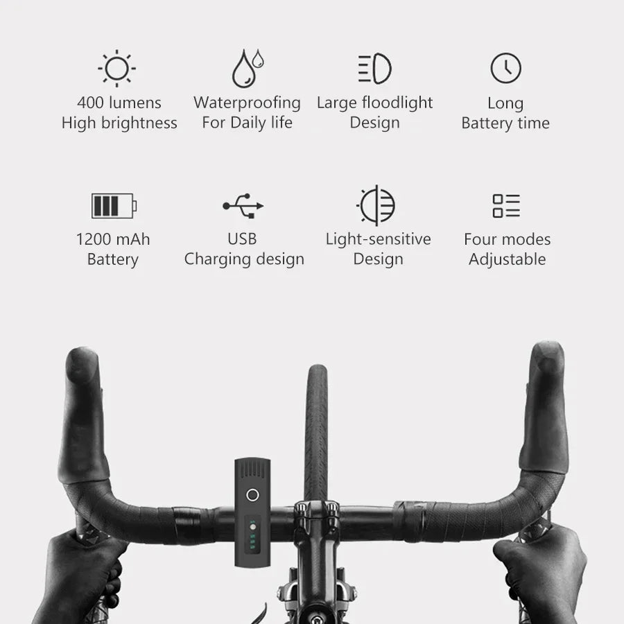 Rechargeable Bicycle Light - Front and Rear Options