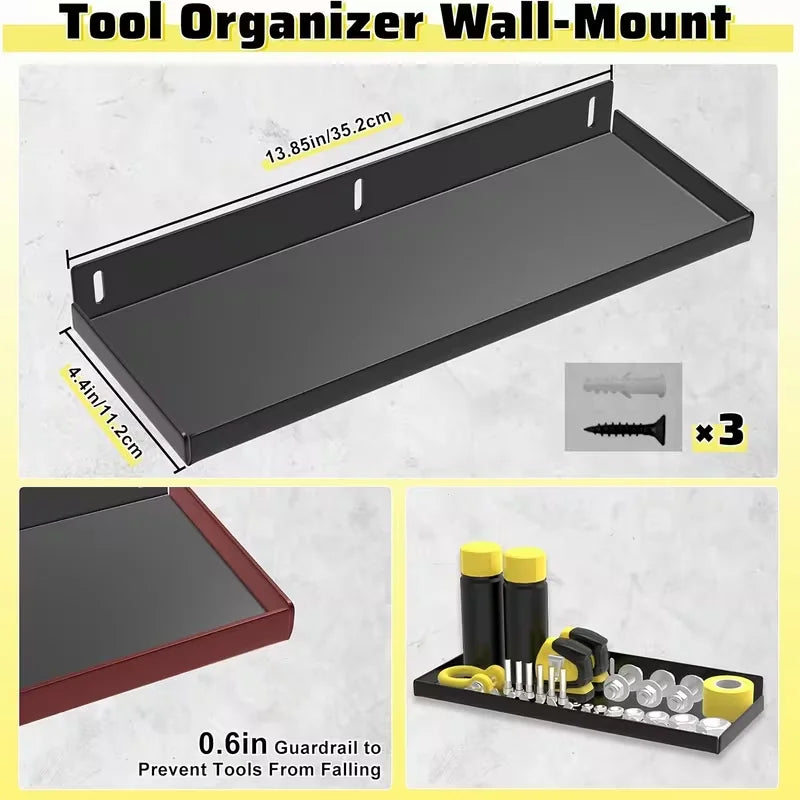 Wall-Mounted Metal Tool Holders for Workshop Storage