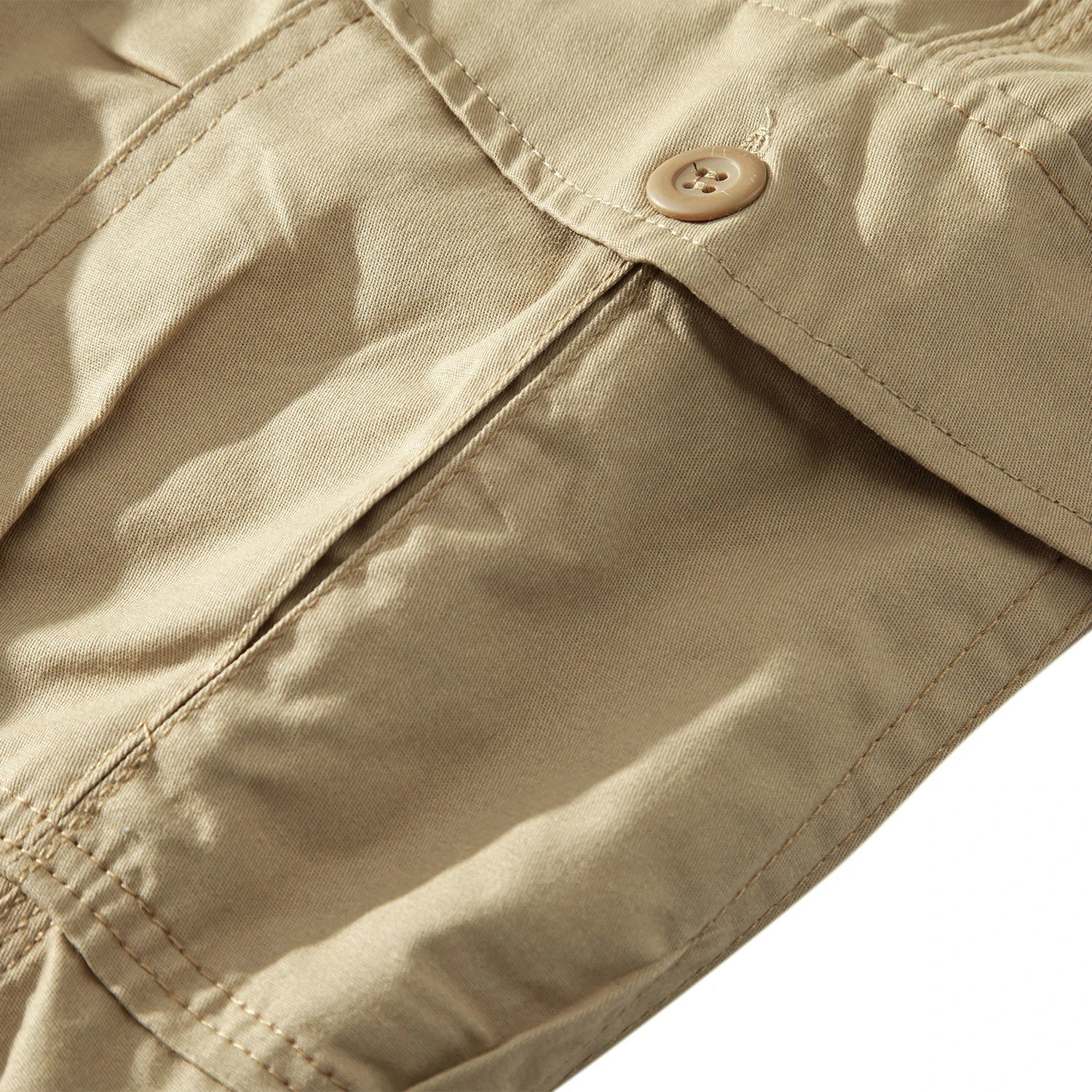 Men’s Cotton Cargo Shorts with 7 Pockets and Loose Fit