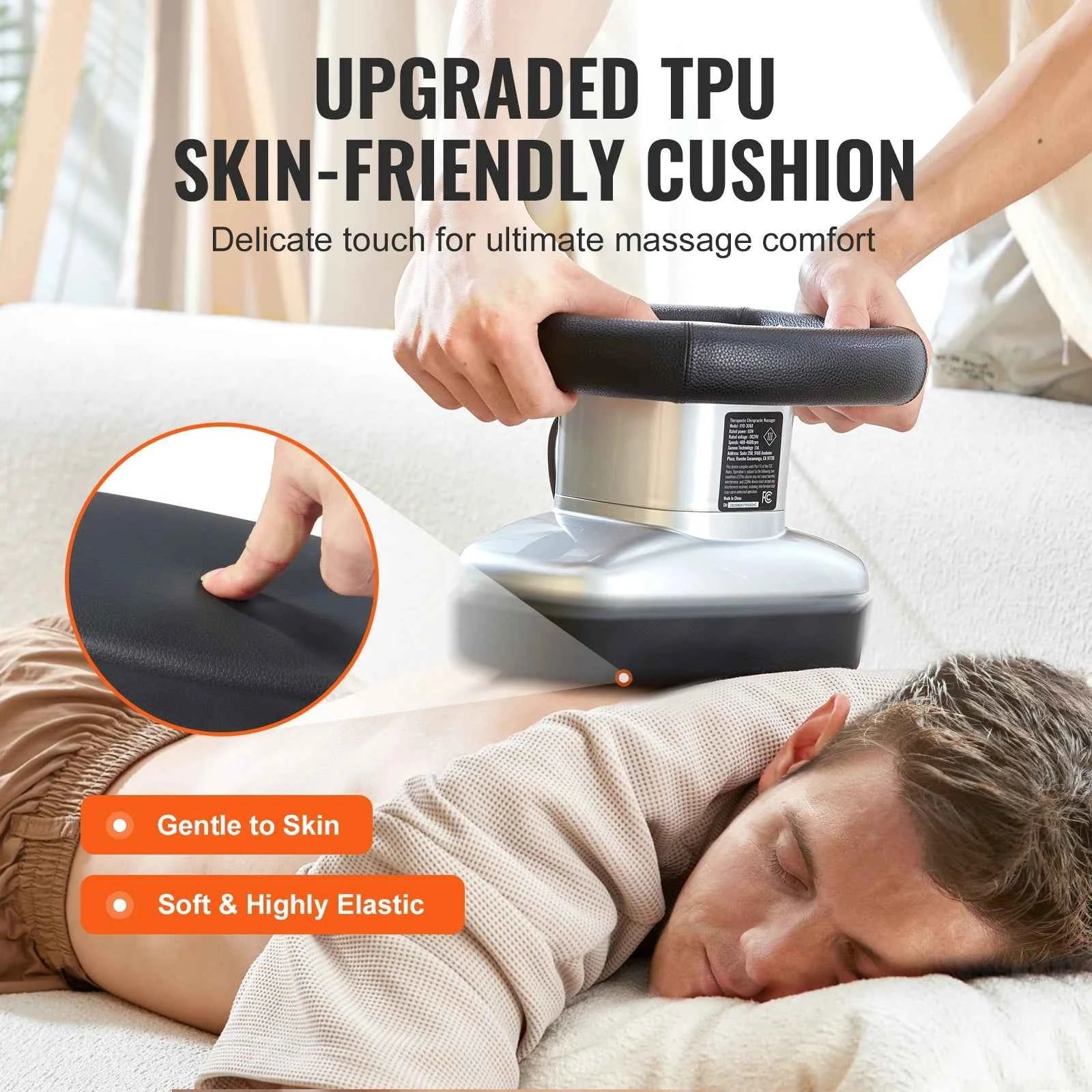 Handheld Body Massager with Variable Speed and Heat Therapy