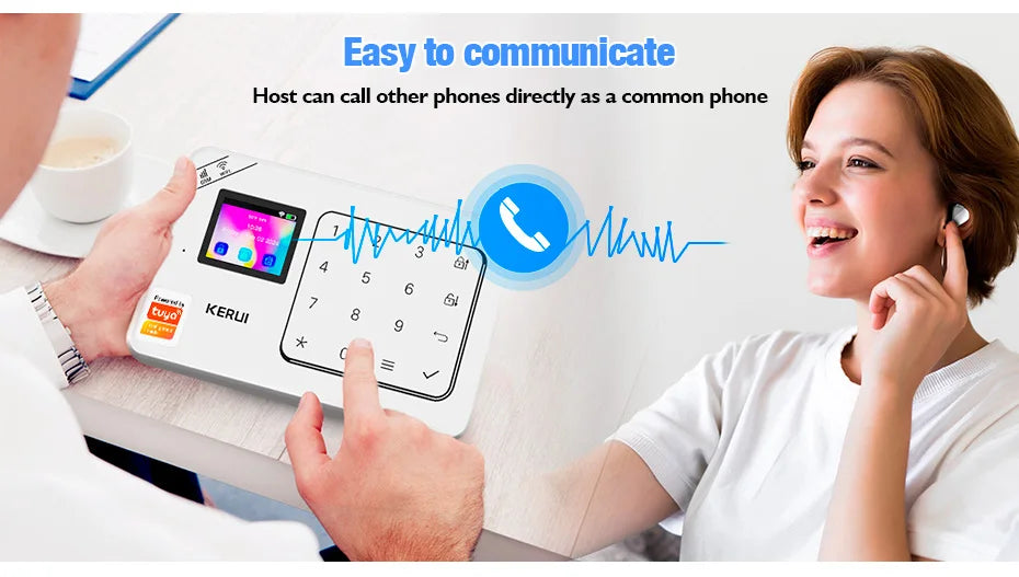 ES Delivery KERUI domáci alarm WiFi GSM alarmný systém kompatibilný s Tuya Smart 433MHz Ochrana domova Alexa PIR pohybový senzor