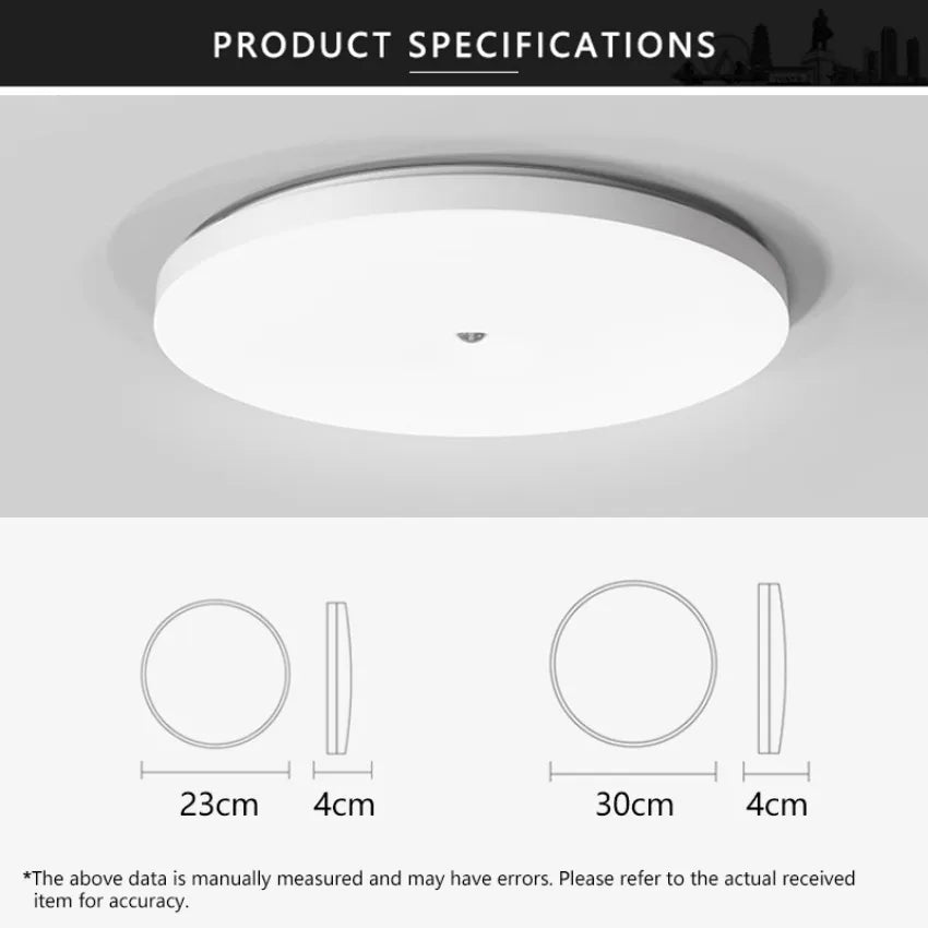 18W Motion-Sensor LED Ceiling Light, Cool White