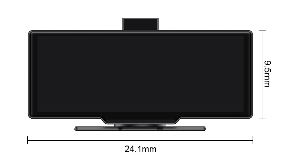 Wireless CarPlay Screen with 4K Dash Cam and GPS