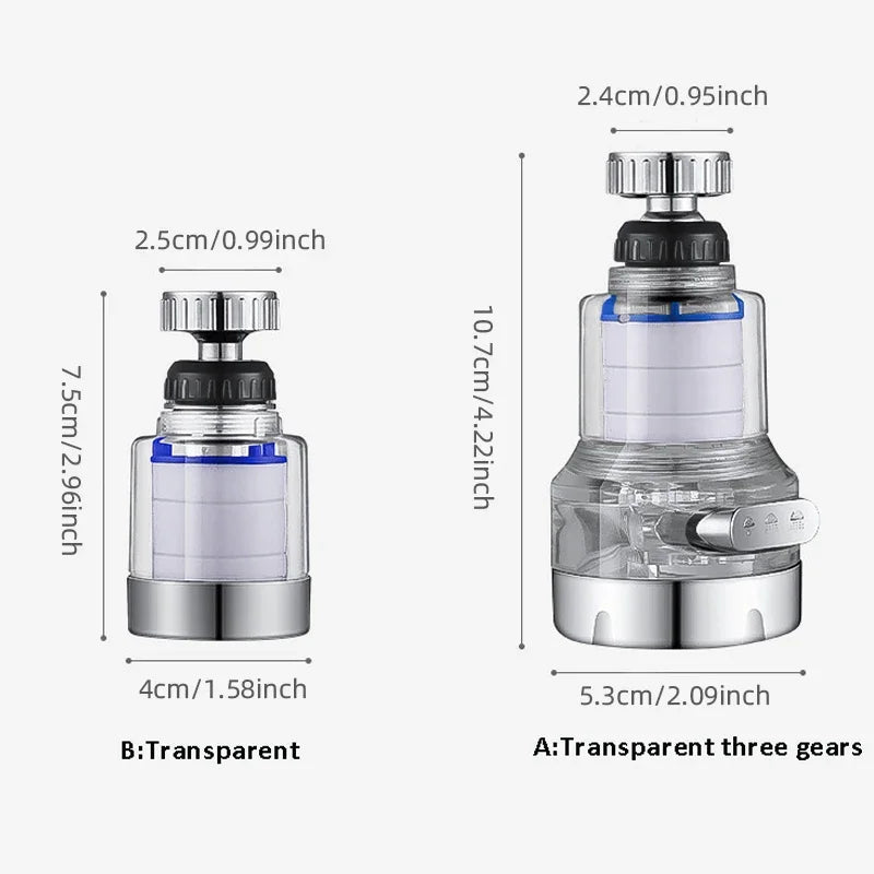 360 Rotating Water Purifier Filter Tap Universal For Kitchen Bathroom Shower Household Filter PP Cotton High Density