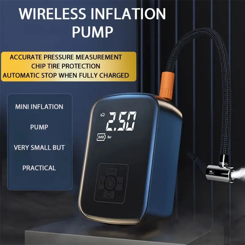 Wireless Air Compressor Portable Universal Electric Air Pump Tire Sensor Mini Inflatable Treasure for Car Motorcycle Basketball