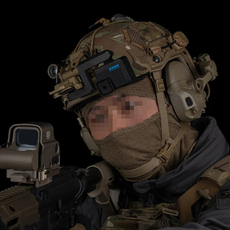 Helmet Action-Camera Mount for Compatible NVG Brackets