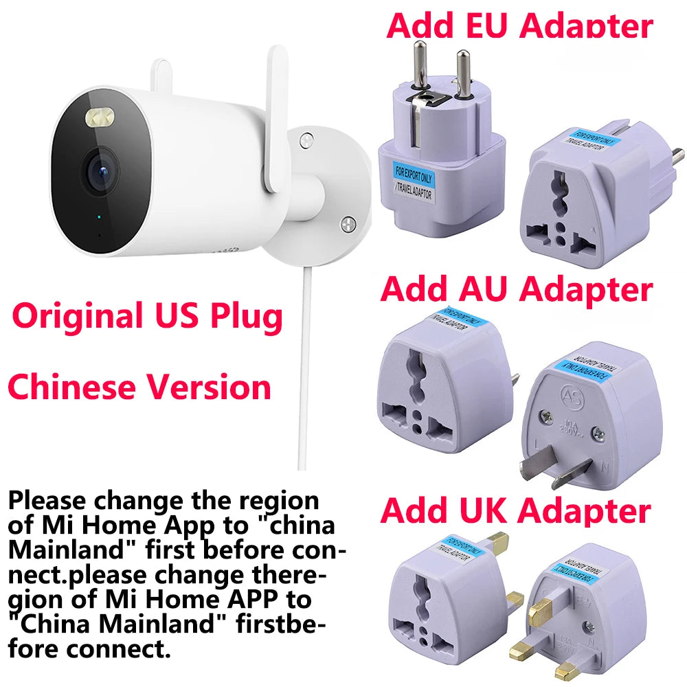 Caméra extérieure Xiaomi AW300 2K WiFi Caméra de sécurité Vision nocturne IP66