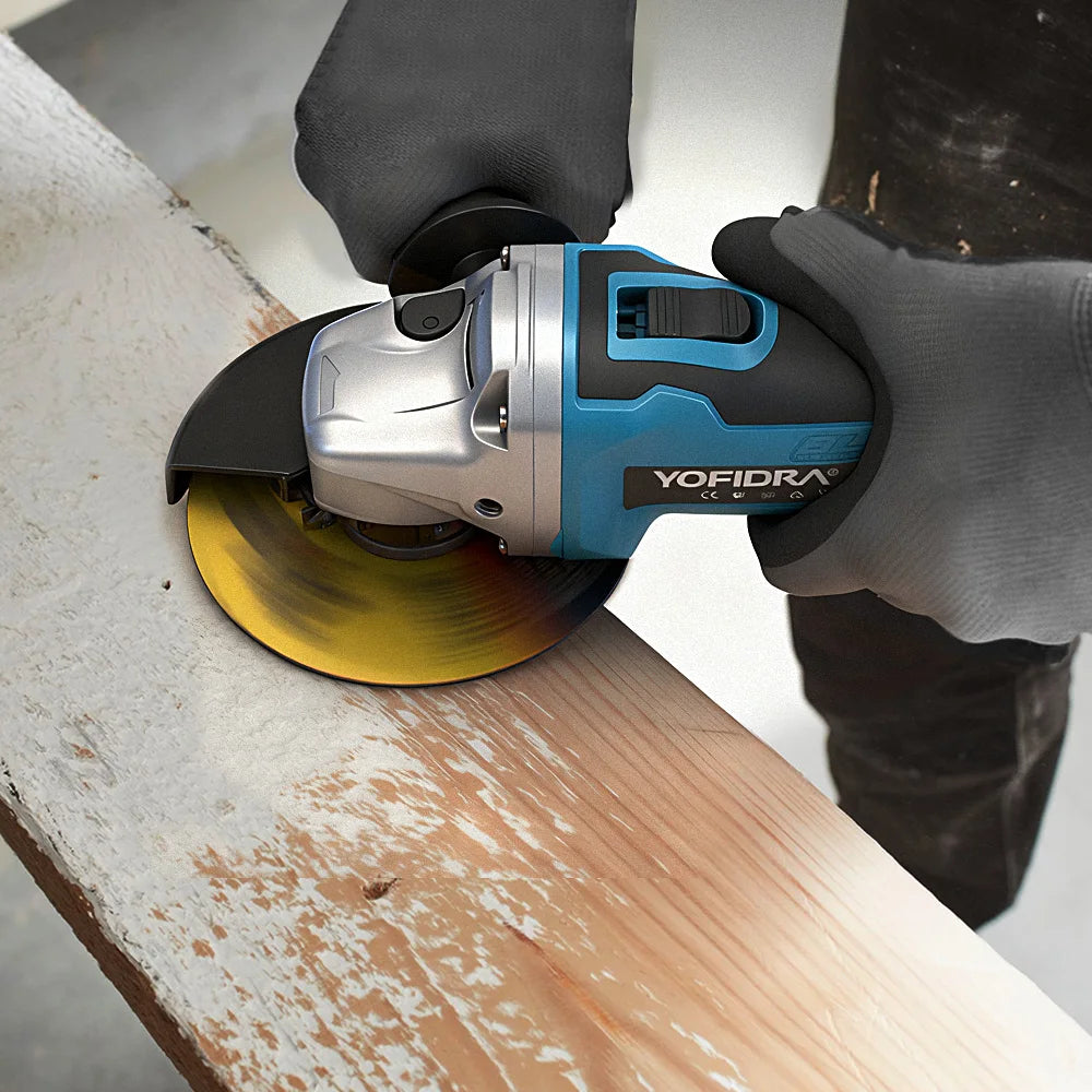 Yofidra 125mm Brushless Angle Grinder with 4-Speed Control