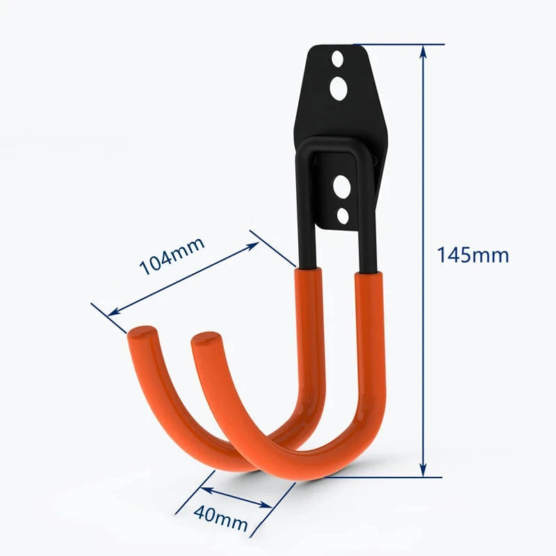 Heavy Duty Metal Hook Garage Organizer Wall Mount Bicycle Hanger Hooks Wall Mount Anti-slip Storage Hook For Ladders Garden Tool