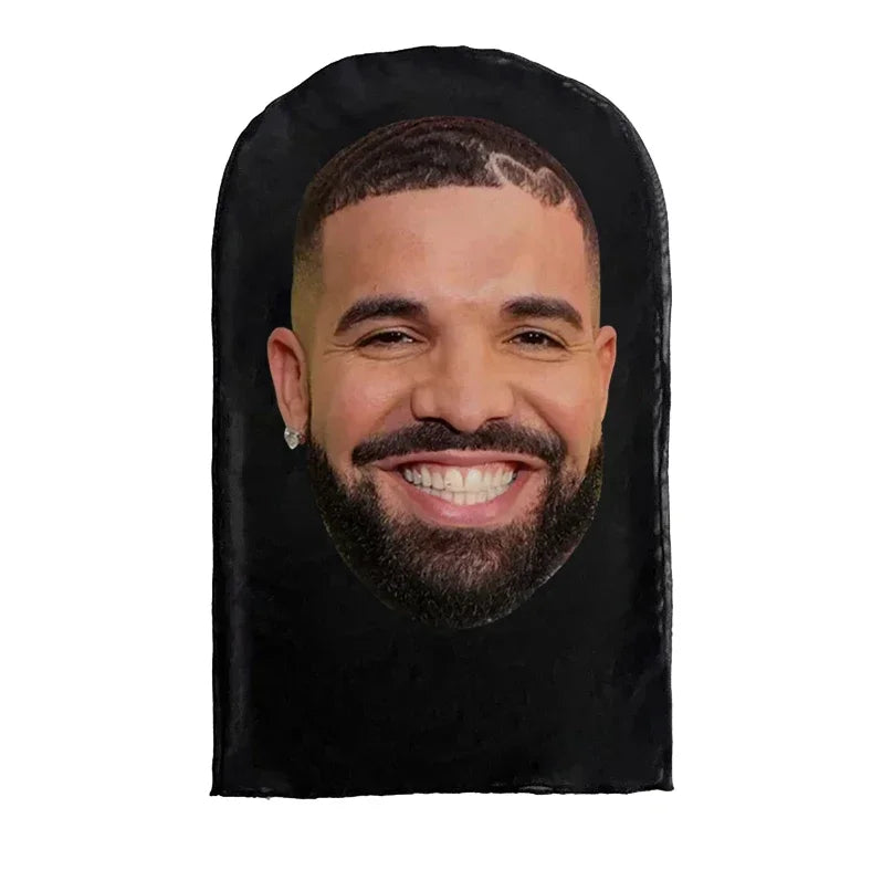 New 3D Printed Kanye Mask Drake Elastic Mesh Full Face Mask for Unisex Cosplay Headwear Party Simulation Balaclava Hat Headgear