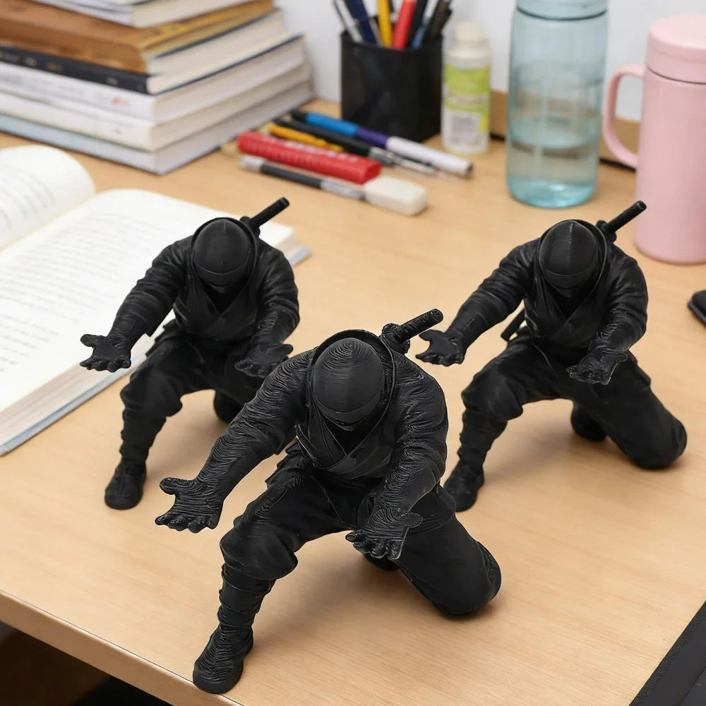 Ninja-Style 3D Printed Pen Holder, Plastic Desk Stand
