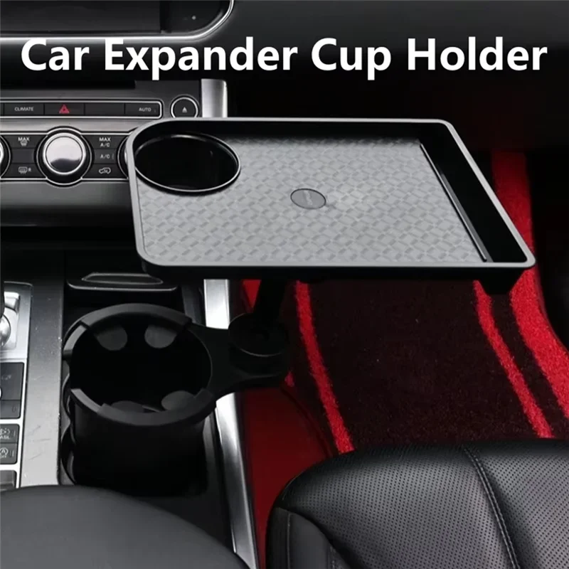 High Quality Universal Car Cup Holder Tray - 360 ° Rotating Adjustable Dual Cup Organizer