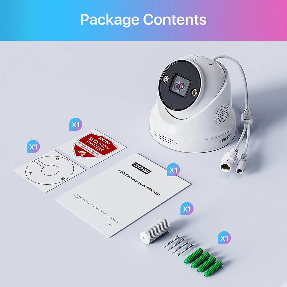 ZOSI 4K PoE Outdoor Security Camera with AI Detection