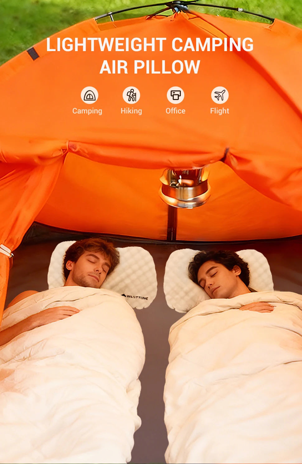 Camping Inflatable Pillow for Neck and Lumbar Support