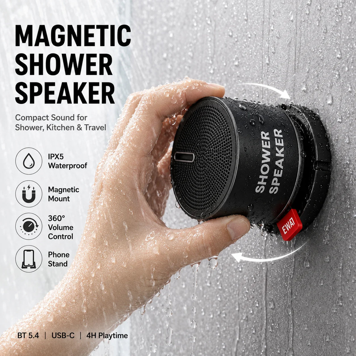 3 W Magnetic Bluetooth Speaker