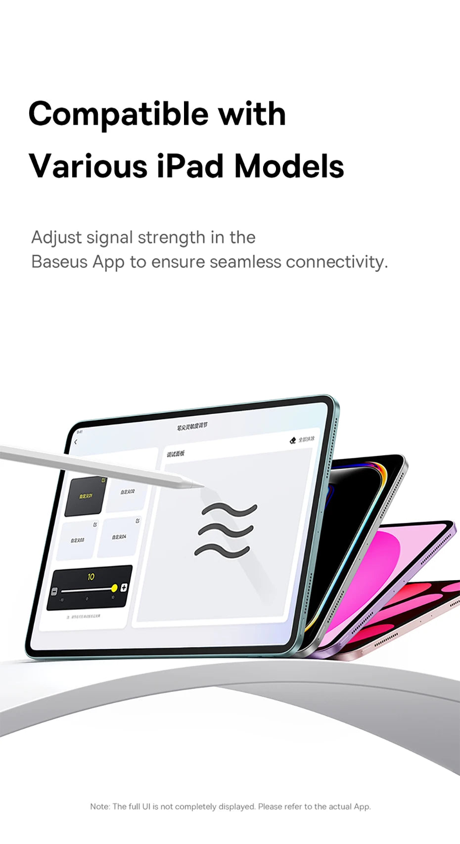 Bluetooth stylusové pero pre iPad s 360° dotykovým ovládaním a skratkovými tlačidlami