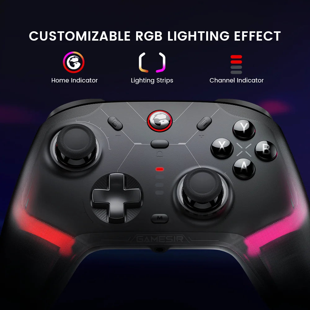 GameSir Cyclone 2 Bezdrátový Pro ovladač Bluetooth hernípad s nabíjecí stanicí Hall Effect joysticky pro Nintendo Switch, iPhone, Android & PC