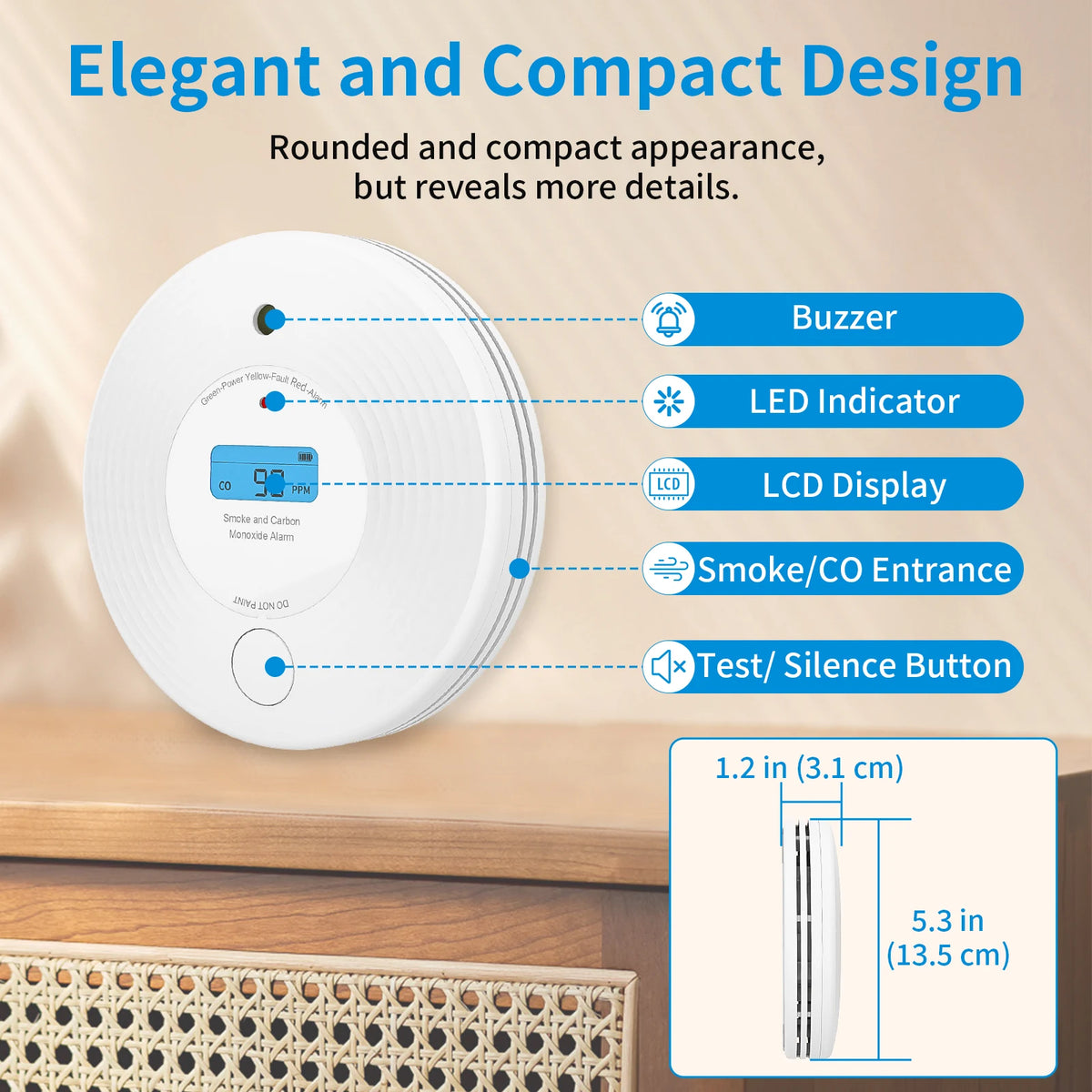 Wi-Fi Smoke and Carbon Monoxide Detector