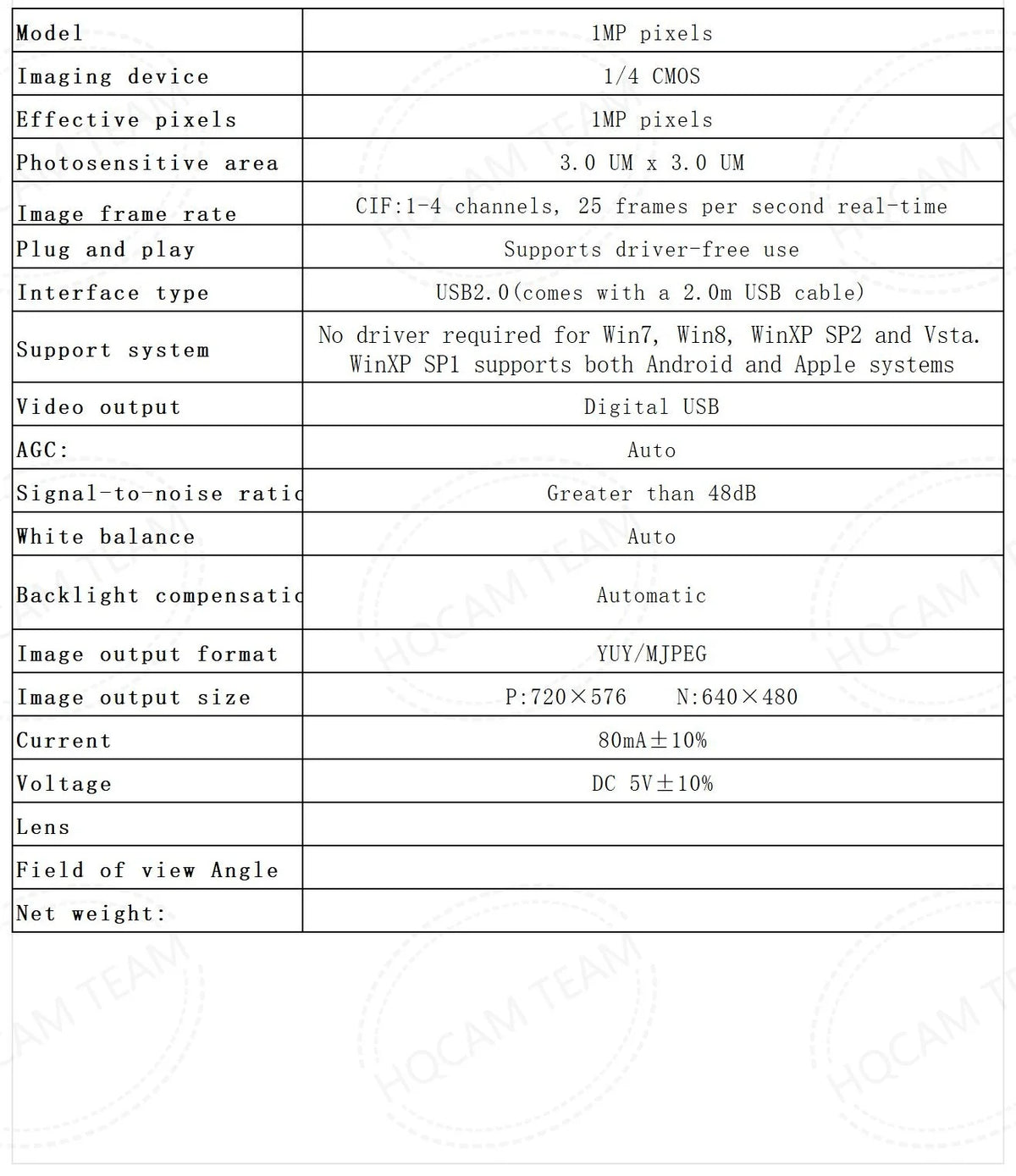 4MP 30fps USB Webcam with Varifocal Zoom Lens