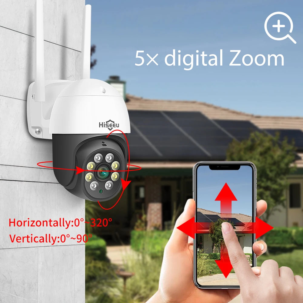 2MP PTZ WiFi Smart Security Camera with Human Detection