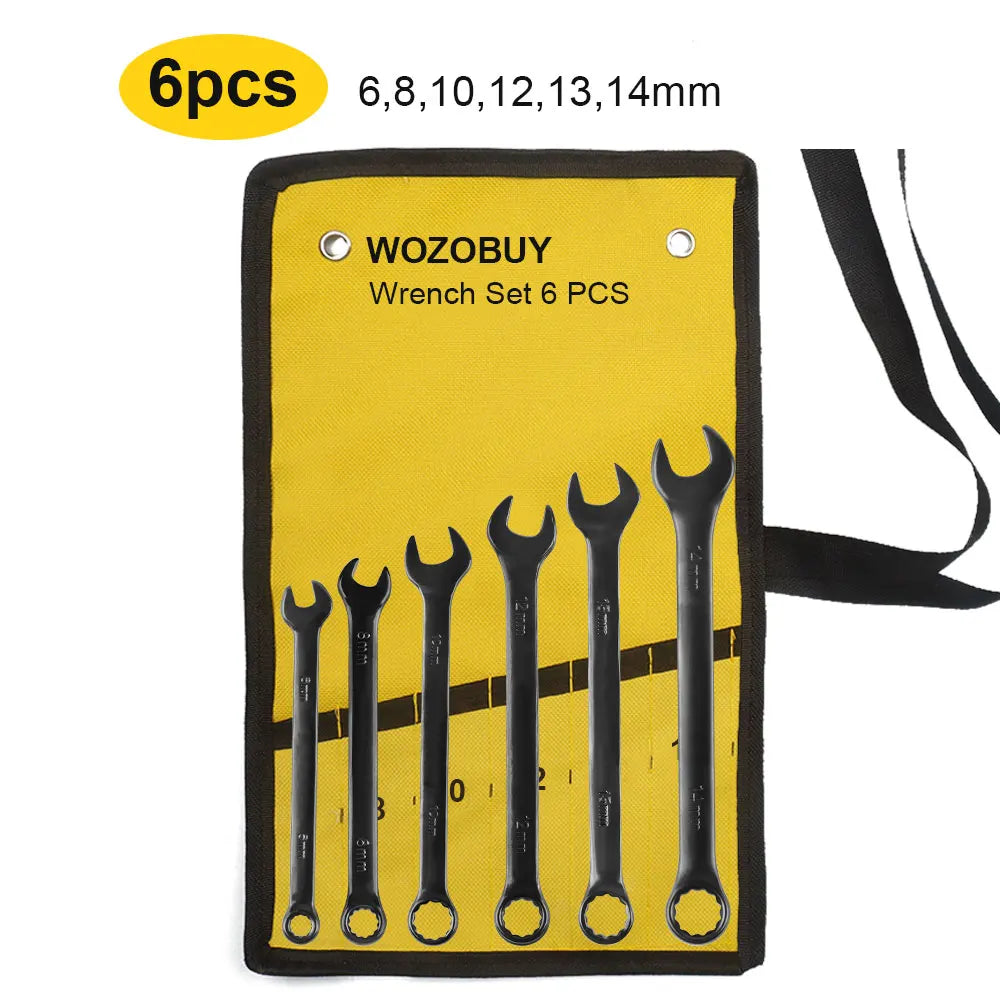 Metric Combination Wrench Set with Bag