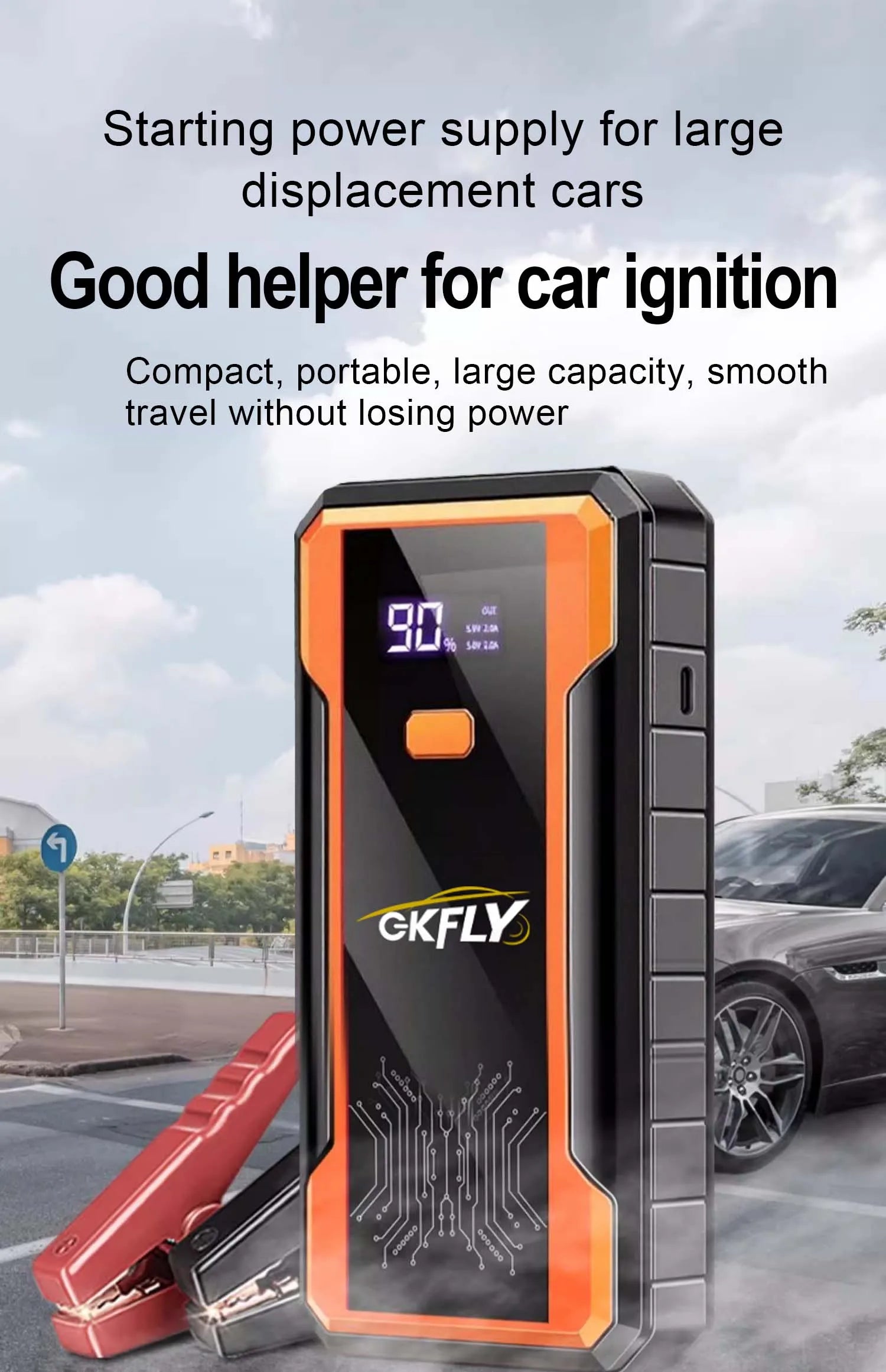 GKFLY 4000A Car Jump Starter Portable Power Bank