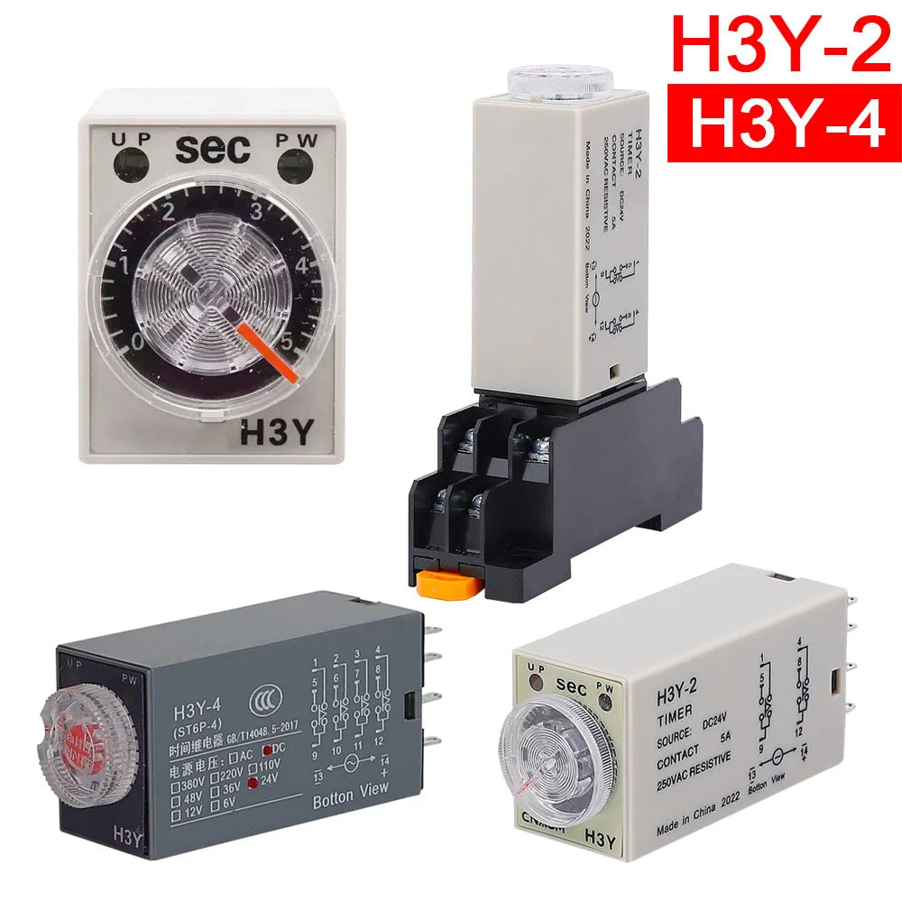 H3Y-2 / H3Y-4 Power-On Delay Timer Relay