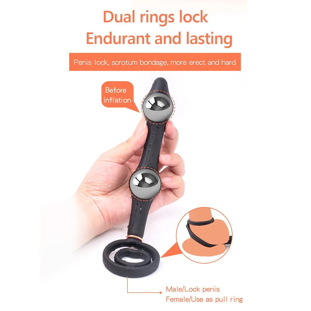 Kişiselleştirilmiş Dolgunluk ve Derin Basınç Oyunu için Şişirilebilir Anal Tıkaç