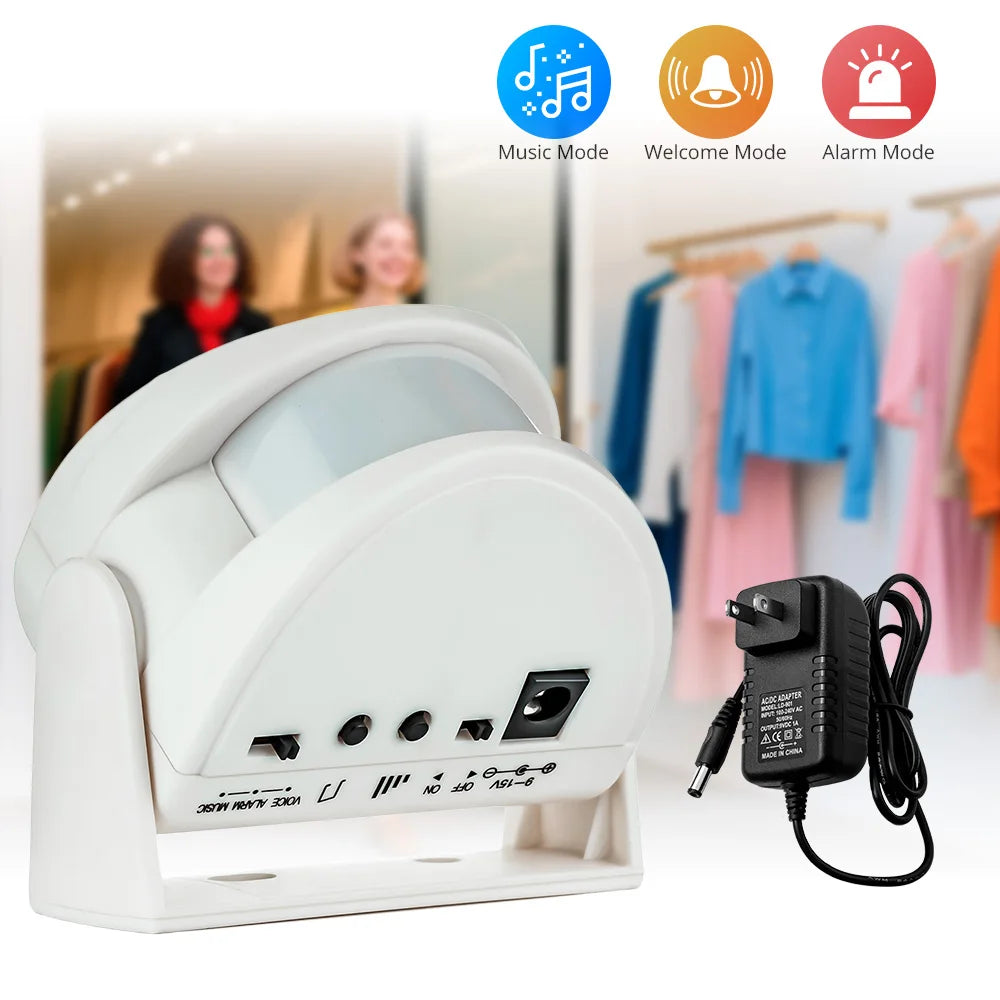 PIR Motion Sensor Doorbell Chime Alarm with 32 Sounds
