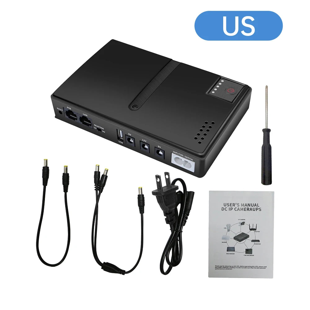 18W Mini DC UPS for Compatible Routers and Cameras