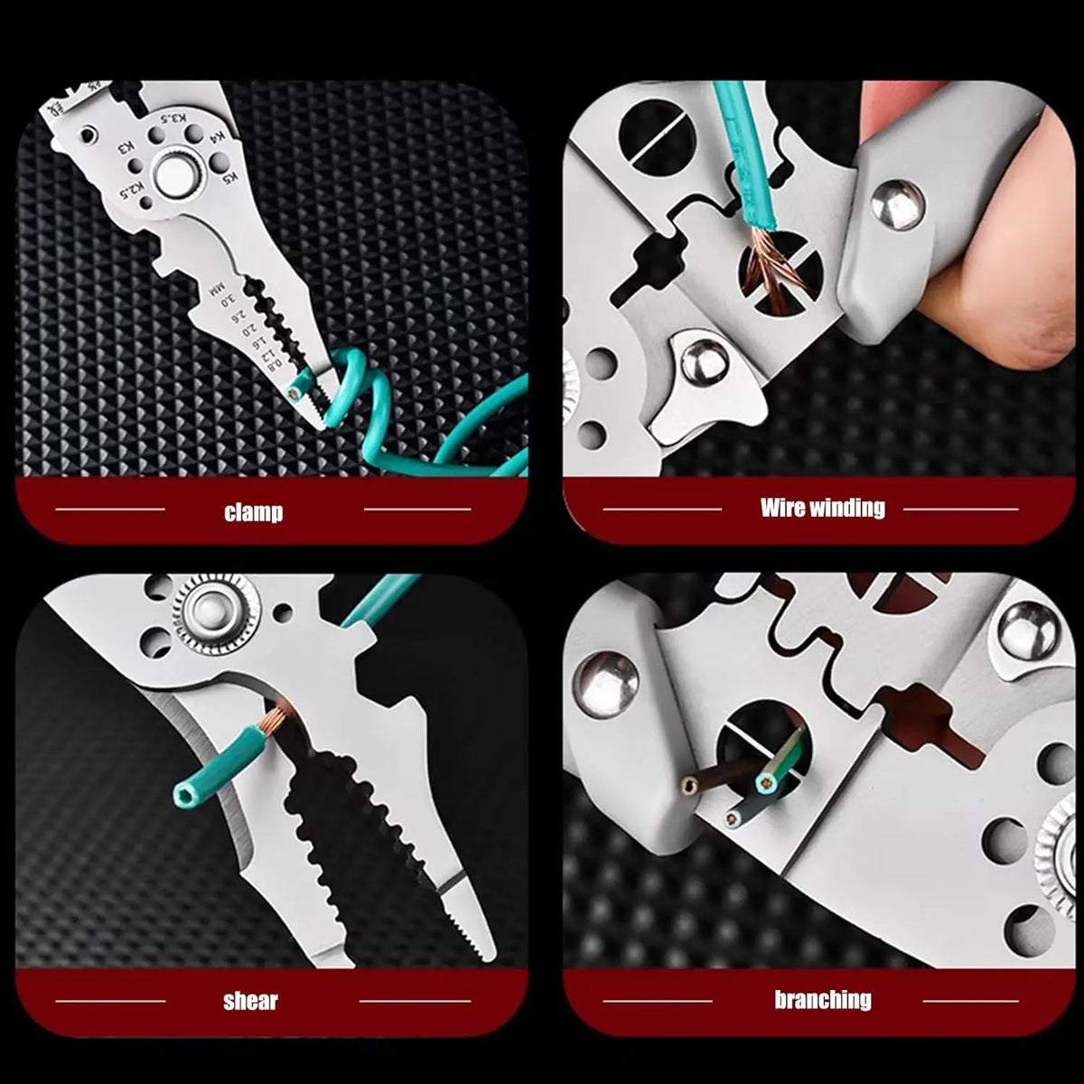 Multifunction Wire Stripping and Crimping Pliers