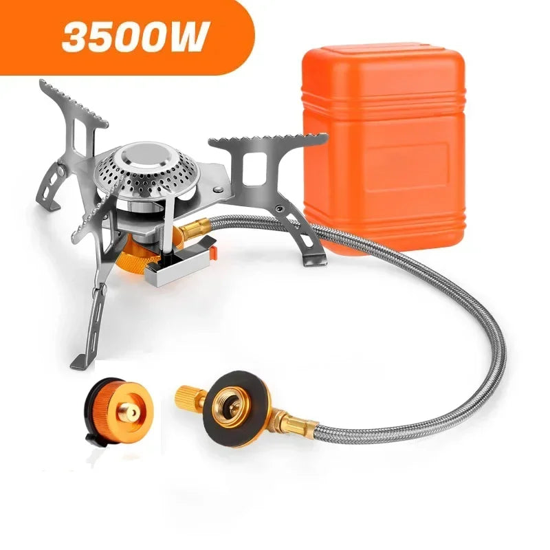 Folding Camping Gas Stove with Adapter