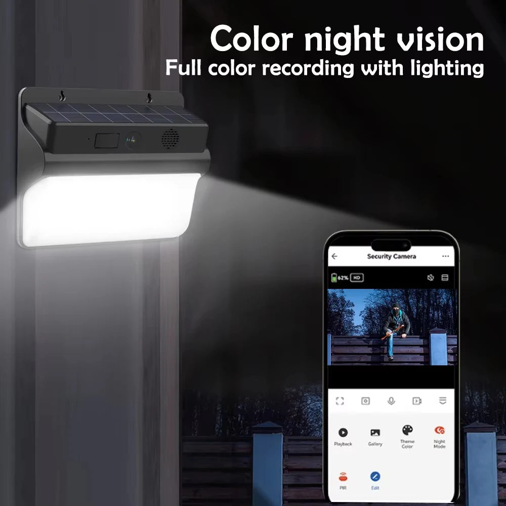 2K 5MP Solar Security Camera with Color Night Vision