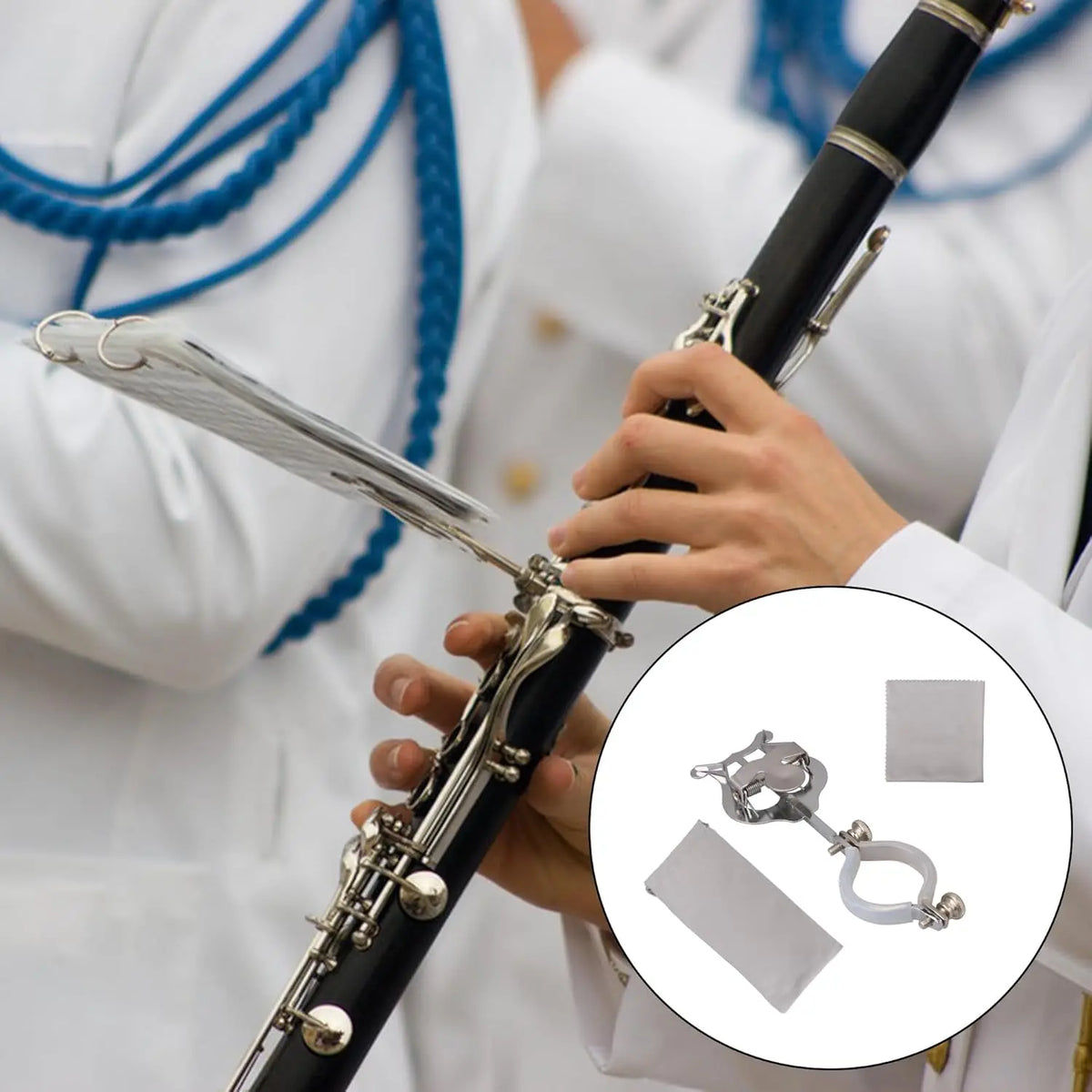 Clarinet Sheet Music Clip with Adjustable Lyre Mount