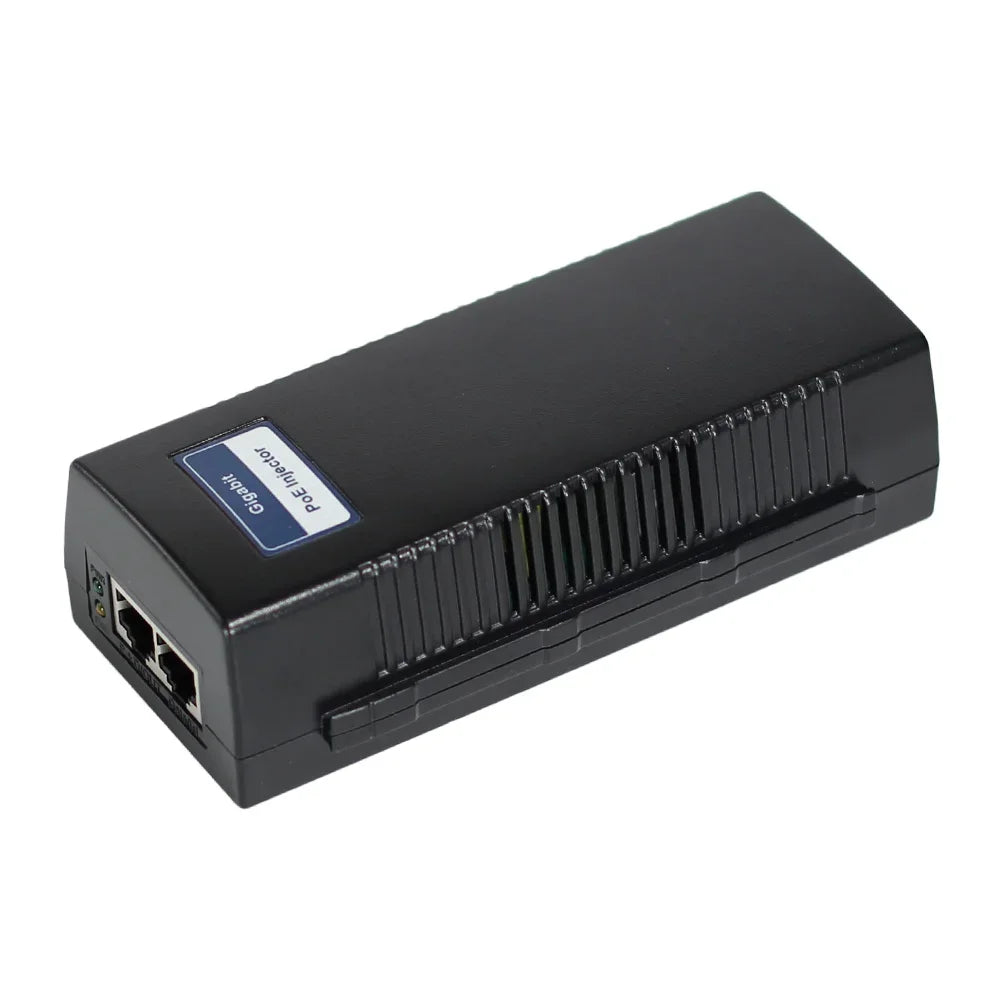 Injector PoE con opciones de energía y enchufe