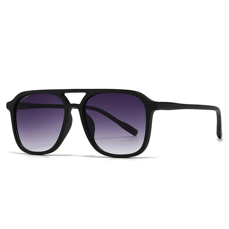 Óculos de sol retro quadrados SO&EI com ponte dupla, UV400