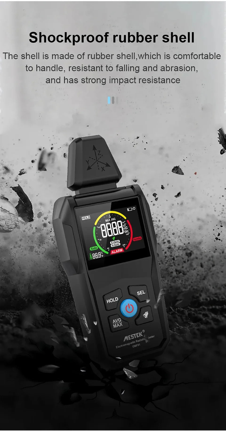 EMF01 Electromagnetic Radiation Detector High Precision EMF Meter Household Electromagnetic Wave Radiation Measuring Instrument