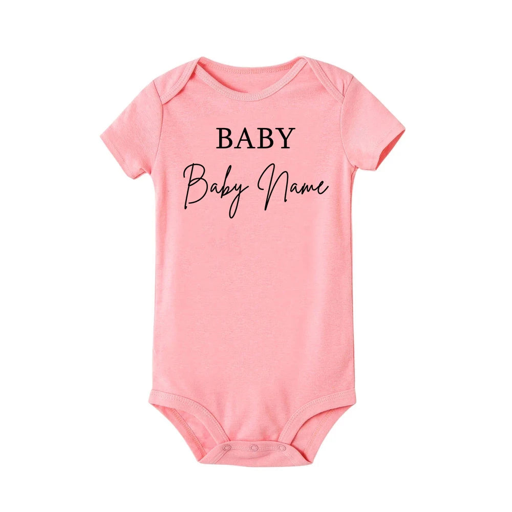 Bodysuit per neonati personalizzato con nome – maniche corte