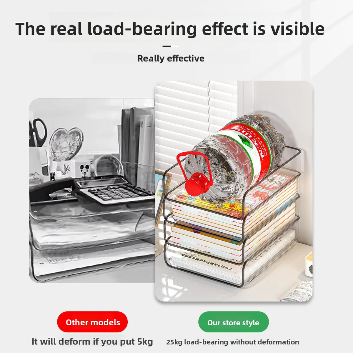 A4 Document Letter Tray Set, Stackable Desktop Organizer